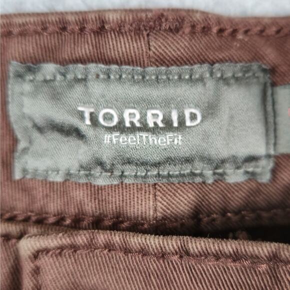 NWT Torrid Pants Womens Size 26 Crop Wide Leg High Rise Brown 46" Waist - Picture 6 of 13
